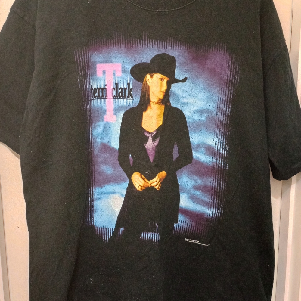 Vintage Terri Clark XL Black 2001  Official Allsport Concert T.  Fearless Tour.